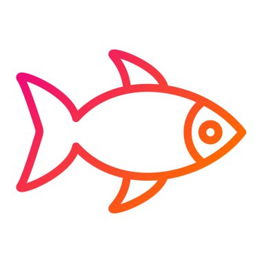 Balık Vektörü Simgesi Tasarım İllüstrasyonu