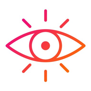 Göz Vektörü Simgesi Tasarım İllüstrasyonu