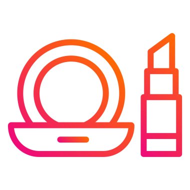 Makyaj Vektörü Simgesi Tasarım İllüstrasyonu