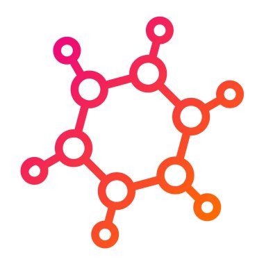 Biyolojik moleküller Vektör Simgesi Tasarım İllüstrasyonu