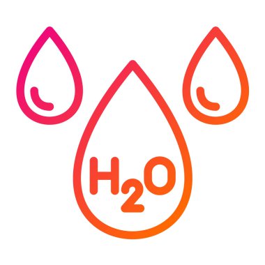 H2o Vektör Simgesi Tasarım İllüstrasyonu