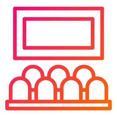 Sinema Tiyatrosu Vektör Simgesi Tasarım İllüstrasyonu