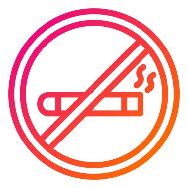 Sigara İçen Vektör Simgesi Tasarımı Çizimi Yok