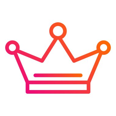 Crown Vektör Simgesi Tasarım İllüstrasyonu