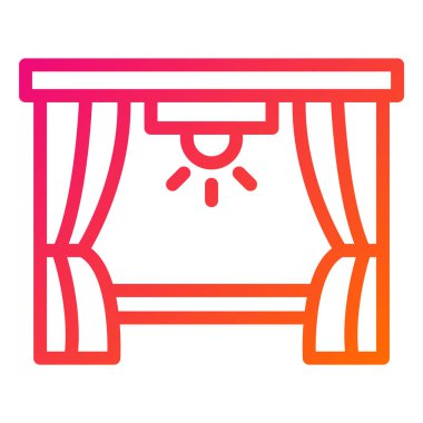 Sahne Vektörü Simgesi Tasarım İllüstrasyonu