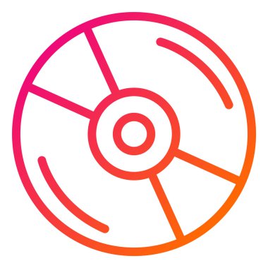 Dvd Vektör Simgesi Tasarım İllüstrasyonu