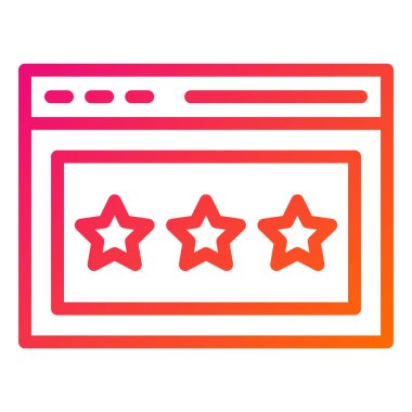 Vektör Simgesi Tasarım İllüstrasyonunu Gözden Geçir