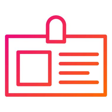 Kimlik kartı Vektör Simgesi Tasarım İllüstrasyonu