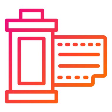 Fotoğraf filmi Vektör Simgesi Tasarım İllüstrasyonu