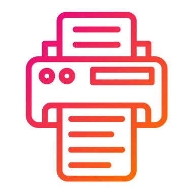 Yazıcı Vektör Simgesi Tasarım İllüstrasyonu