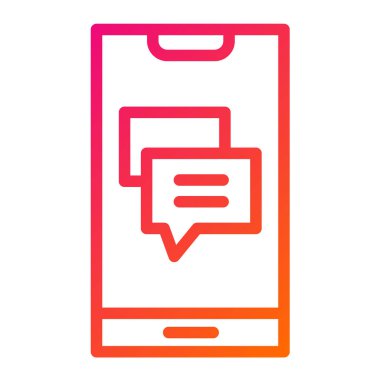 İleti Vektörü Simgesi Tasarım İllüstrasyonu