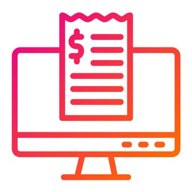 Fatura Kaydırma Vektörü Simgesi Tasarım İllüstrasyonu