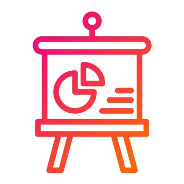 Sunum Vektörü Simgesi Tasarım İllüstrasyonu