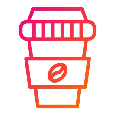 Kahve fincanı Vektör Simgesi Tasarım Çizimi