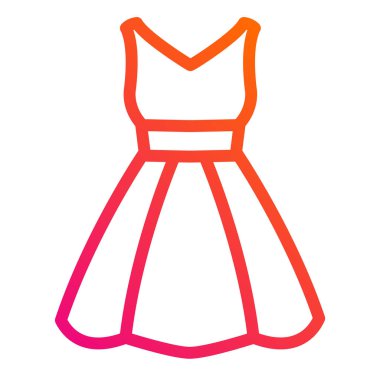 Gelinlik Vektör Simgesi Tasarım İllüstrasyonu