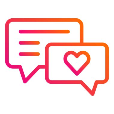 Sohbet Vektörü Simgesi Tasarım İllüstrasyonu