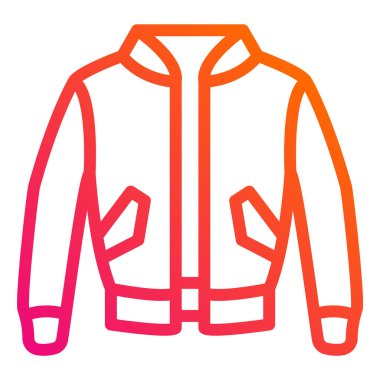 Ceket Vektörü Simgesi Tasarım İllüstrasyonu