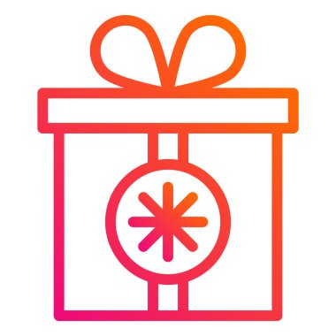 Hediye Vektörü Simgesi Tasarım İllüstrasyonu