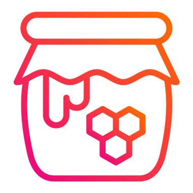 Bal Vektörü Simgesi Tasarım İllüstrasyonu