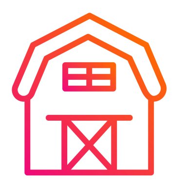 Barn Vektör Simgesi Tasarım Çizimi