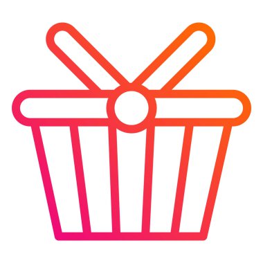 Sepet Vektörü Simgesi Tasarım İllüstrasyonu