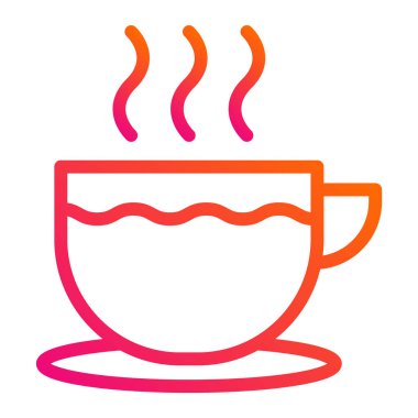 Sıcak İçecek Vektörü Simgesi Tasarım Çizimi