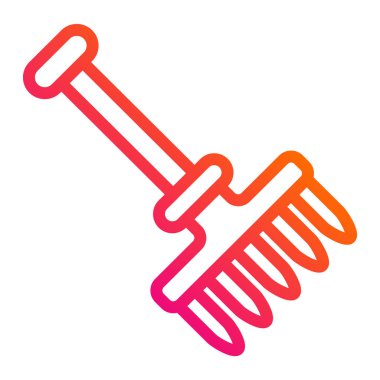 Tırmık Vektörü Simgesi Tasarımı Çizimi