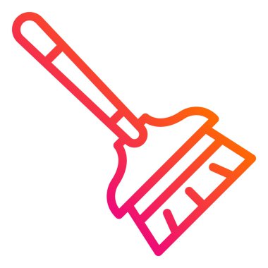 Süpürge Vektör Simgesi Tasarım İllüstrasyonu