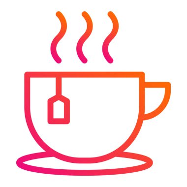 Çay Vektörü Simgesi Tasarım İllüstrasyonu