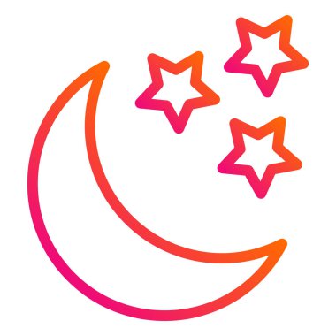 Ay Vektörü simgesi tasarımı illüstrasyonu