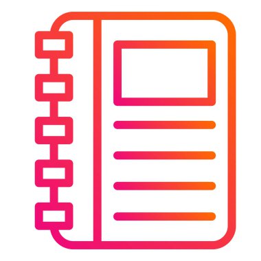 Not Defteri Vektör Simgesi Tasarım İllüstrasyonu