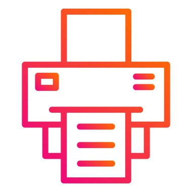 Yazıcı Vektör Simgesi Tasarım İllüstrasyonu