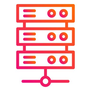 Sunucu Vektörü Simgesi Tasarım İllüstrasyonu