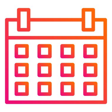 Takvim Vektörü Simgesi Tasarım İllüstrasyonu