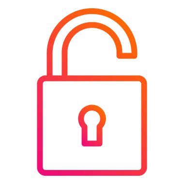 Kilitli Vektör Simgesi Tasarım İllüstrasyonu