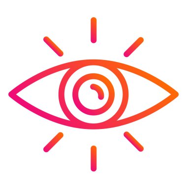 Göz Vektörü Simgesi Tasarım İllüstrasyonu