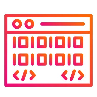 Kodlama Vektörü Simgesi Tasarım İllüstrasyonu