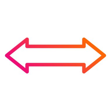 Yatay Vektör Simgesi Tasarım İllüstrasyonu