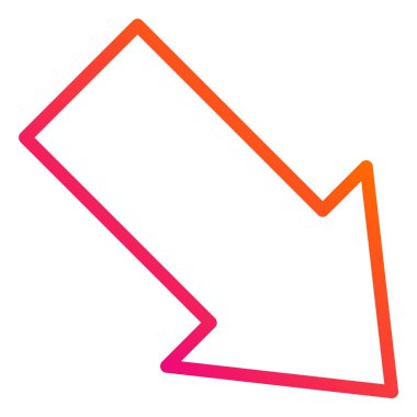 Sağ alt Vektör Simgesi Tasarım İllüstrasyonu