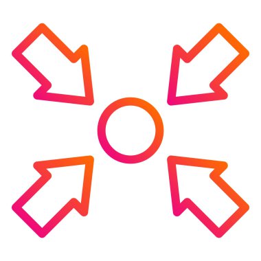 Odaklama Vektörü Simgesi Tasarım İllüstrasyonu