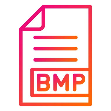 BMP Vektör Simgesi Tasarım İllüstrasyonu