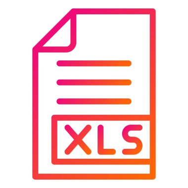 XLS Vektör Simgesi Tasarım İllüstrasyonu