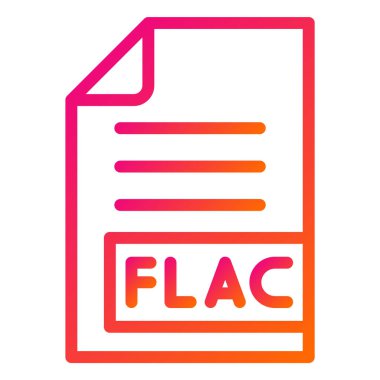 FLAC Vektör Simgesi Tasarım İllüstrasyonu