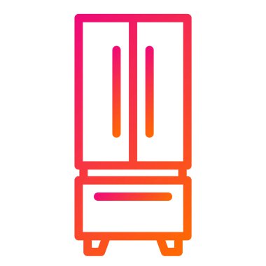 Buzdolabı Vektör Simgesi Tasarım İllüstrasyonu