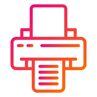 Yazıcı Vektör Simgesi Tasarım İllüstrasyonu