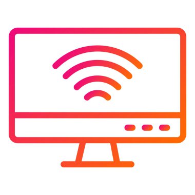 LCD Vektör Simgesi Tasarım İllüstrasyonu