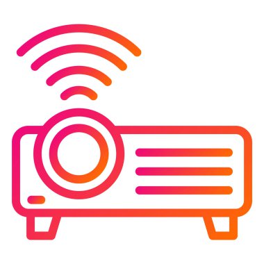 Projektör Vektör Simgesi Tasarım İllüstrasyonu