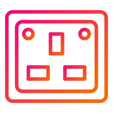 Soket Vektör Simgesi Tasarım Çizimi