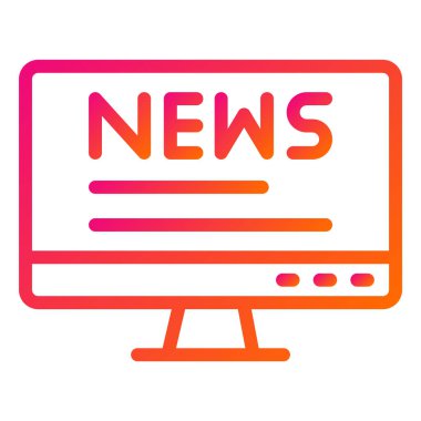 Haber Vektörü Simgesi Tasarım İllüstrasyonu