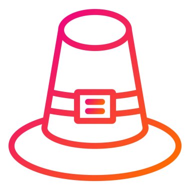 Pilgrim Vektör Simgesi Tasarım Çizimi